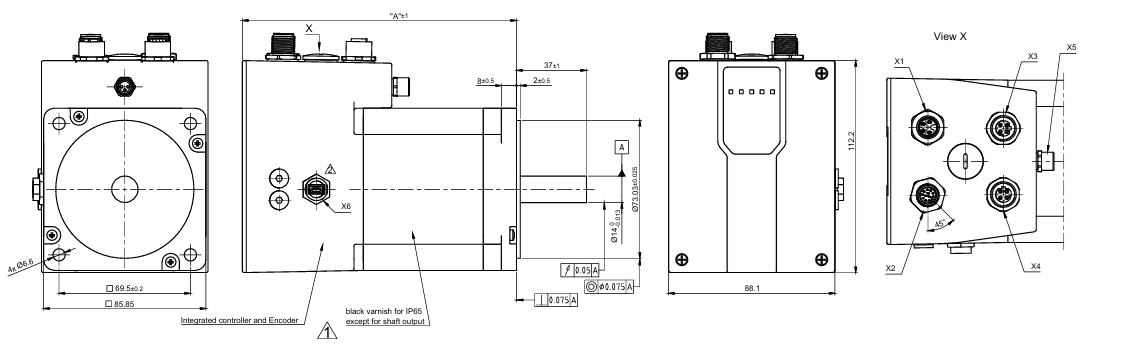 86法兰驱动控制闭环控制一体化电机USB接口