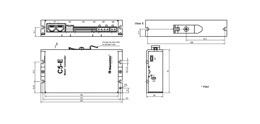 CANopen、Modbus RTU 或 USB 的闭环智能电机控制器C5-E-2-11