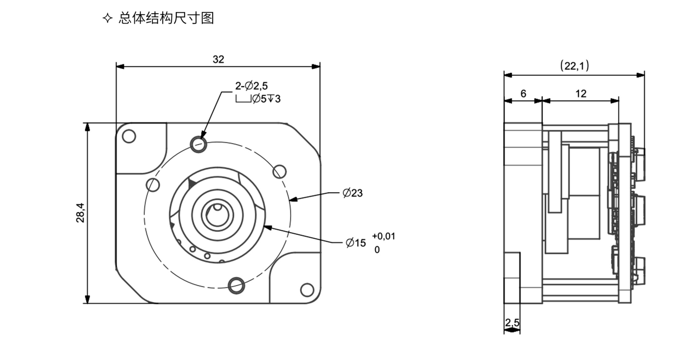 SSI通信适合与电机集成使用的多圈绝对值编码器-YL32-SI