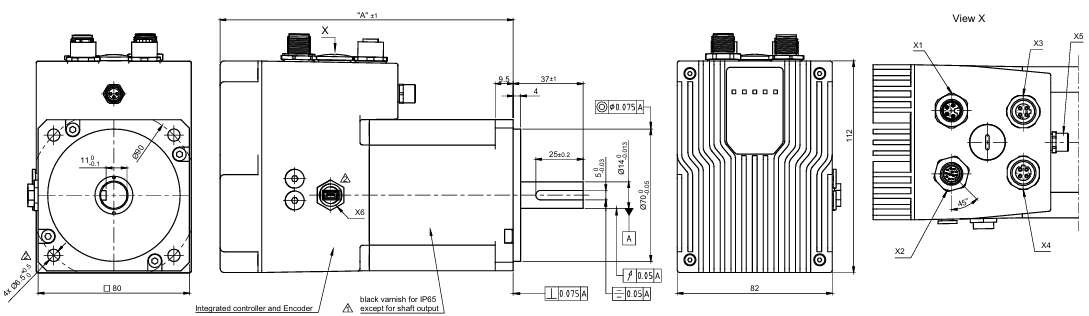 80法兰EtherNet/IP集成式直流伺服电机