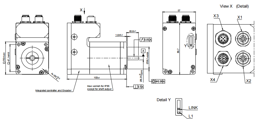 57法兰Modbus TCP总线集成驱动控制闭环步进一体机