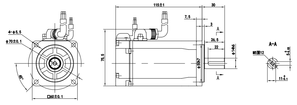 48V永磁伺服-3000转600W-EC60TM4830600-E