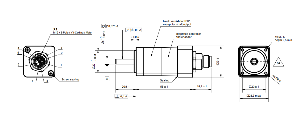 28法兰Modbus RTU总线集成驱动控制闭环步进一体机