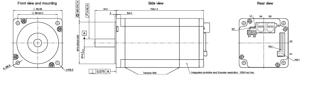 86法兰驱动控制闭环控制一体化电机USB接口