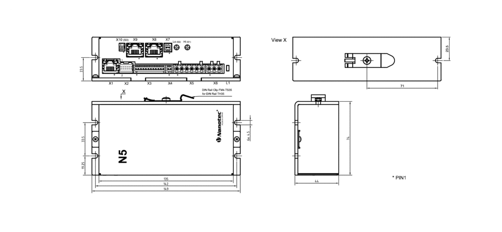 CANopen、Modbus RTU 或 USB 的闭环智能电机控制器N5-1-2
