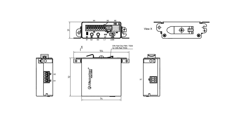 CANopen、Modbus RTU 或 USB 的闭环智能电机控制器N6-2-2-1