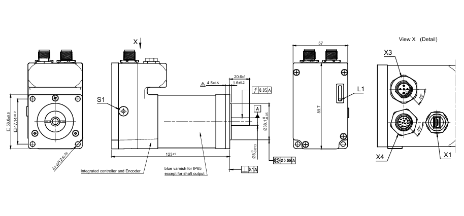 56法兰USB集成式直流伺服电机