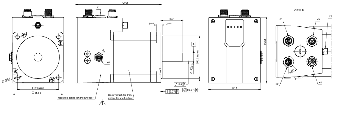 86法兰驱动控制闭环控制一体化电机USB接口