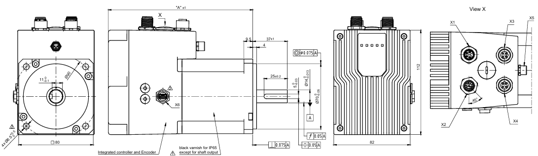 80法兰Modbus TCP集成式直流伺服电机