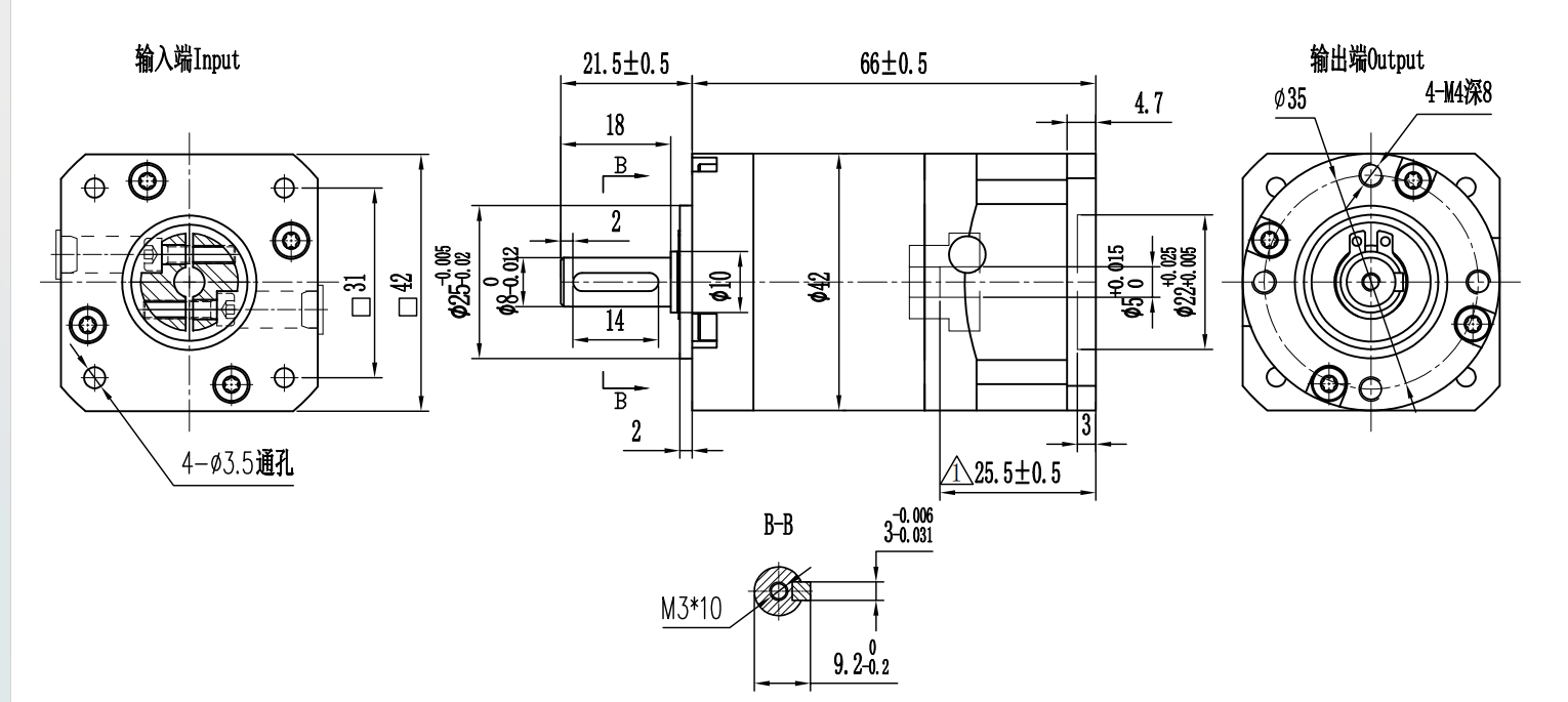 PLR42系列2级精密行星减速机-速比16