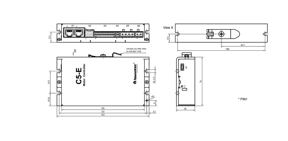 CANopen、Modbus RTU 或 USB 的闭环智能电机控制器C5-E-2-81