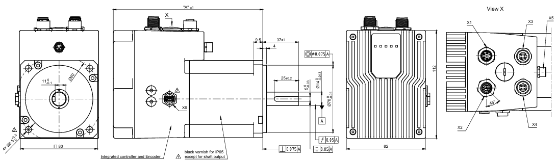 80法兰EtherNet/IP集成式直流伺服电机