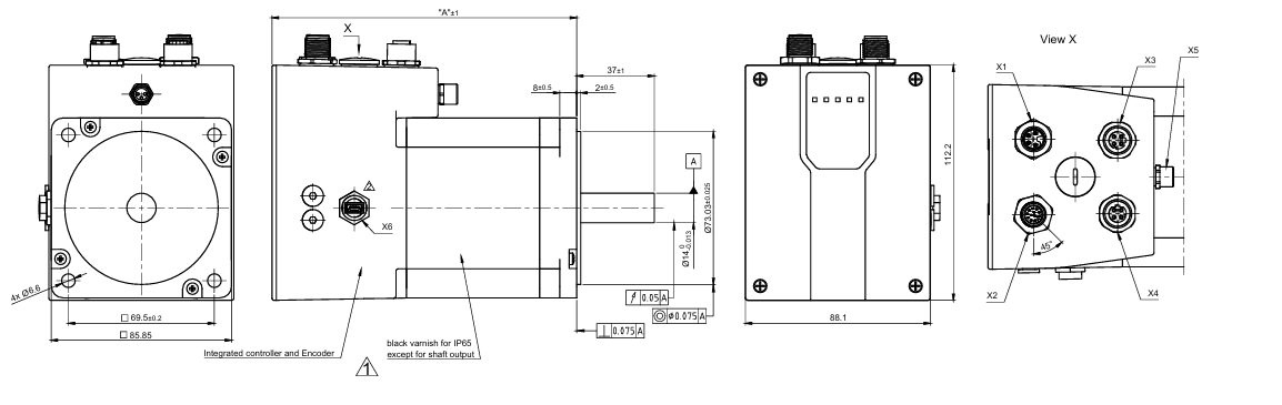 86法兰驱动控制闭环控制一体化电机USB接口