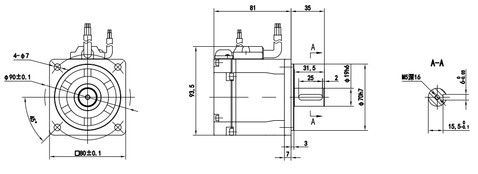 80直流伺服-1500rpm300W-EC80TM2415300-E